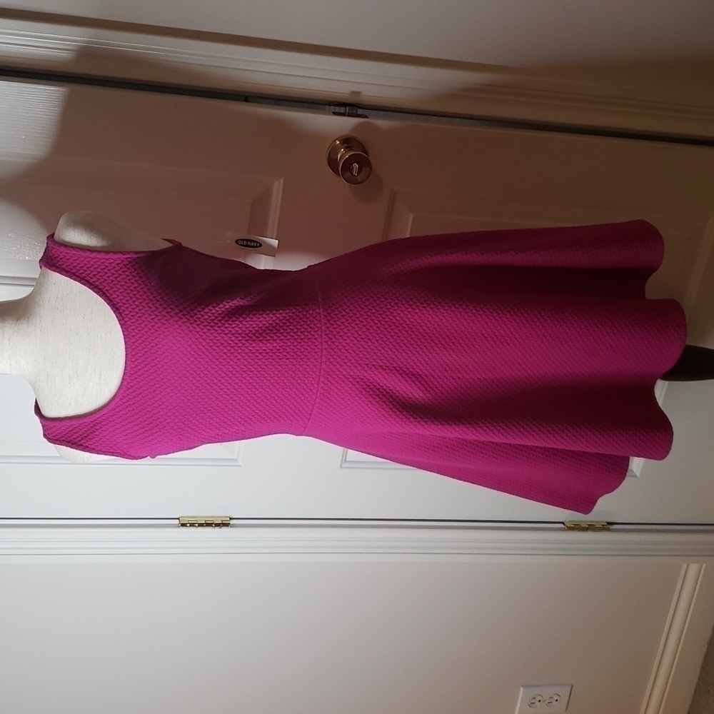 OLD navy sleeveless fuchsia dress size S NWT - Picture 3 of 16
